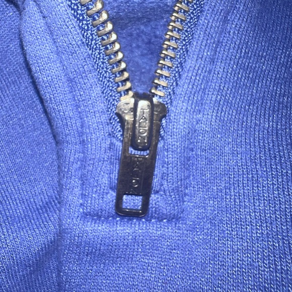 Polo by Ralph Lauren Men’s Quarter Zip Blue Sweater with Pockets - Picture 8 of 10